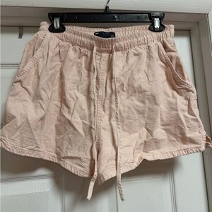 ASOS DESIGN pull on shorts soft pink SIZE 10 US Mini shorts Drawstring 100% Cott